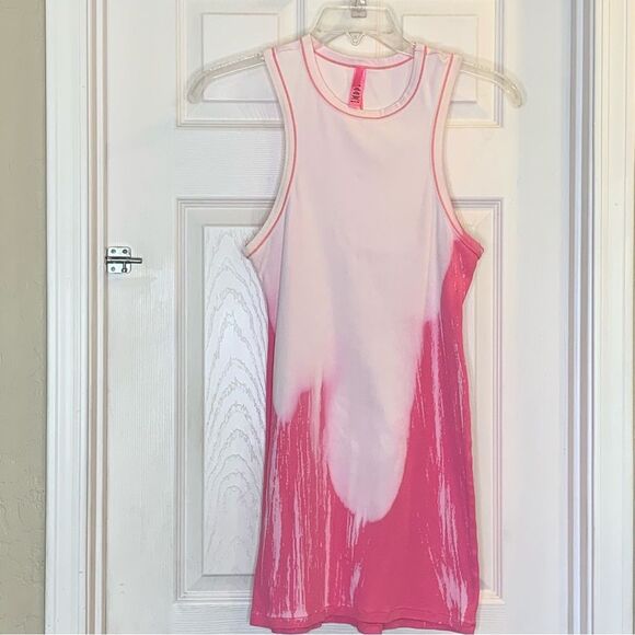 Skims Cotton Rib Tank Mini Dress in Sugar Pink Ombré Size 2X - Picture 1 of 9